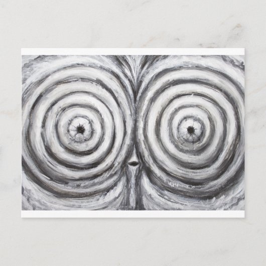 De slapeloosheid pinguïn (vreemd surrealisme) briefkaart (Voorkant)