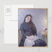 De slapende Bloemenmeisje, 1892 Briefkaart (Voorkant / Achterkant)