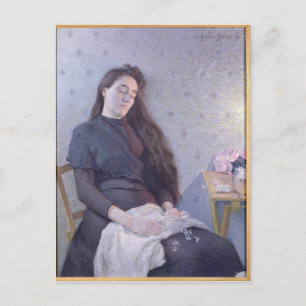 De slapende Bloemenmeisje, 1892 Briefkaart