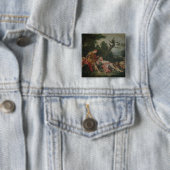 De slapende bolderheid vierkante button 5,1 cm (In situ)