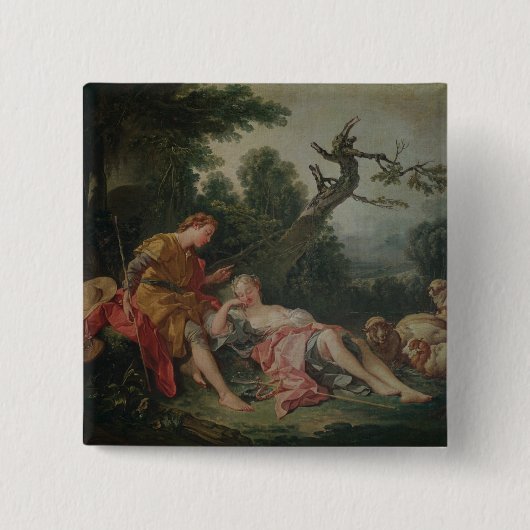 De slapende bolderheid vierkante button 5,1 cm (Voorkant)