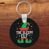 De slapende Elf Matching Familie kerstpas Sleutelhanger (Voorkant)