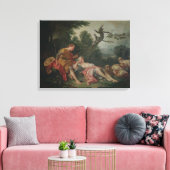 De slapende herderin canvas afdruk (Insitu (Woonkamer))