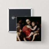 De slapende Jezus Vierkante Button 5,1 Cm (Voorkant /achterkant)