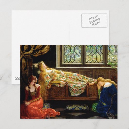 De slapende schoonheid briefkaart (Voorkant / Achterkant)