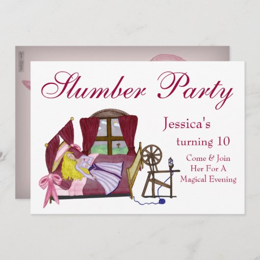 De slapende schoonheid kaart (Voorkant / Achterkant)