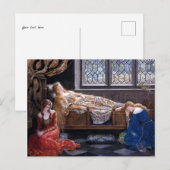 De slapende schoonheid van John Collier 1921 Briefkaart (Voorkant / Achterkant)