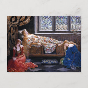 De slapende schoonheid van John Collier 1921 Briefkaart