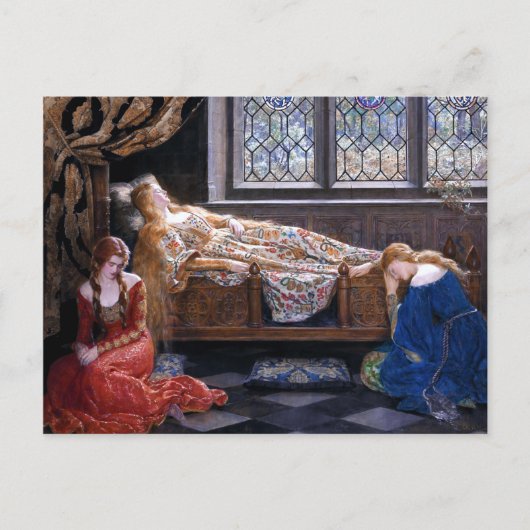 De slapende schoonheid van John Collier 1921 Briefkaart (Voorkant)