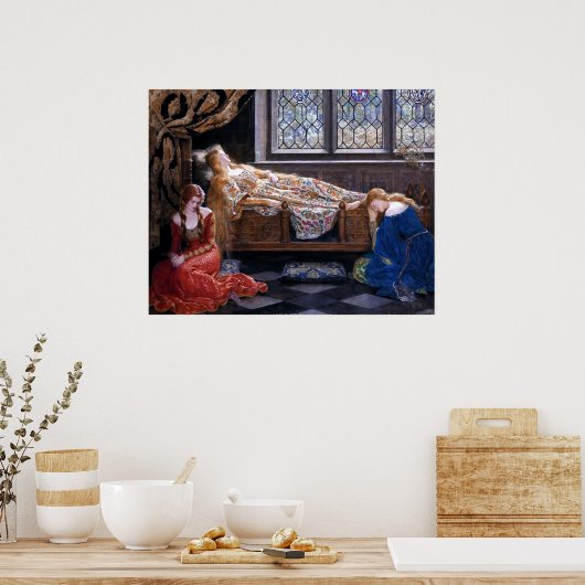 De slapende schoonheid van John Collier 1921 Poster (Keuken)