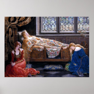 De slapende schoonheid van John Collier 1921 Poster