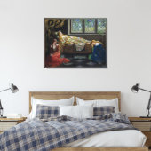 De slapende schoonheid van John Collier Canvas Afdruk (Insitu (Slaapkamer))