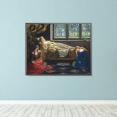 De slapende schoonheid van John Collier Canvas Afdruk (Insitu (Houten vloer))