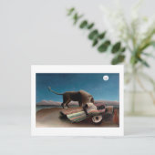 De slapende zigeuner, Henri Rousseau Briefkaart (Staand voorkant)