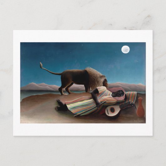 De slapende zigeuner, Henri Rousseau Briefkaart (Voorkant)