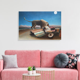 De slapende zigeuner Henri Rousseau Canvas Afdruk