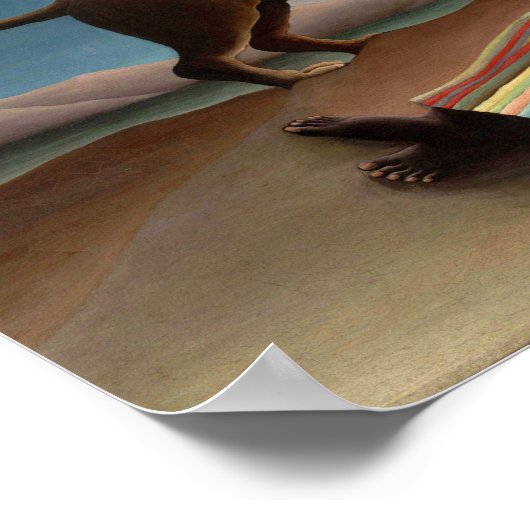 De slapende zigeuner, Henri Rousseau Poster (Hoek)