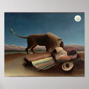 De slapende zigeuner, Henri Rousseau Poster