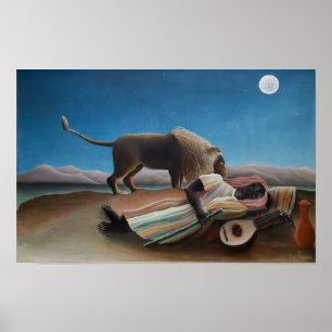 De slapende zigeuner Henri Rousseau Poster
