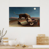De slapende zigeuner, Henri Rousseau Poster (Keuken)