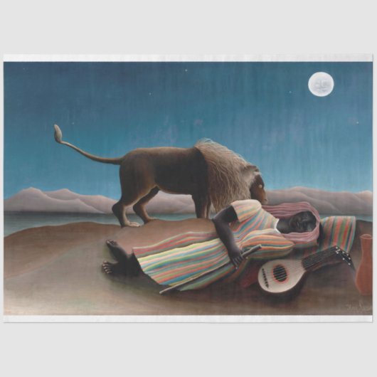De slapende zigeuner, Henri Rousseau Tissuepapier (Voorkant)