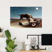 De slapende zigeuner van Henri Rousseau Poster (Thuiskantoor)