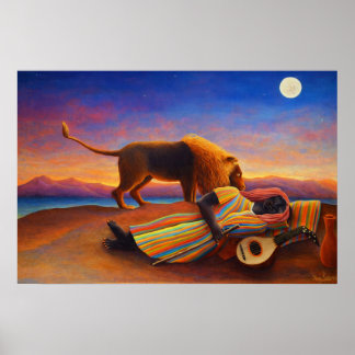 De slapende zigeuner van Henri Rousseau Poster