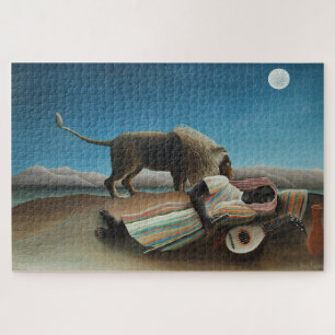 De Slapende Zigeunerin: Henri Rousseau Legpuzzel