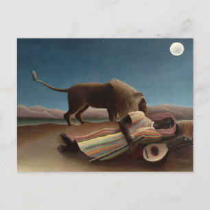 De Slapende Zigeunerin van Henri Rousseau Ansichtk Briefkaart