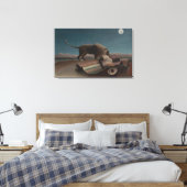 De slapende zigeunerin van Henri Rousseau, Kunst u Canvas Afdruk (Insitu (Slaapkamer))