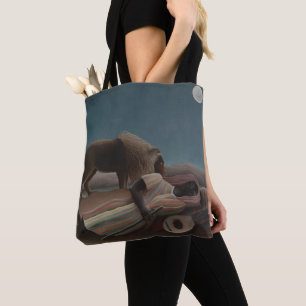 De Slapende Zigeunerin van Henri Rousseau, Vintage Tote Bag
