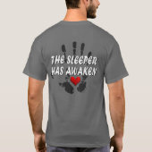 De slaper is wakker geworden #2a t-shirt (Achterkant)