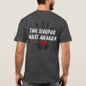 De slaper moet wakker worden #2a t-shirt (Achterkant)