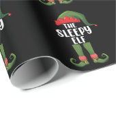 De Slaperige Elf Familie Matching Groep Kerstmis Cadeaupapier (Rol Hoek)