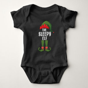 De Slaperige Elf Familie Matching Groep Kerstmis Romper