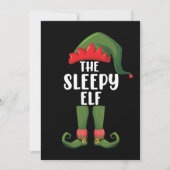 De Slapy Elf Family Matching Group Kerstmis Kaart (Voorkant)