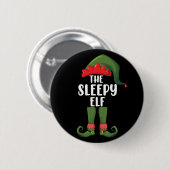 De Slapy Elf Family Matching Group Kerstmis Ronde Button 5,7 Cm (Voorkant /achterkant)