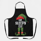 De Slapy Elf Family Matching Group Kerstmis Schort (Voorkant)