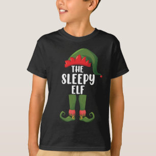 De Slapy Elf Family Matching Group Kerstmis T-shirt