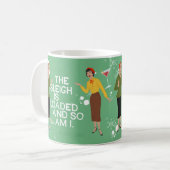 De slecht is geladen en ik ook. koffiemok (Voorkant links)