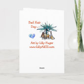 De slechte Cartoon van de Herenkapper van de Feestdagen Kaart (Achterkant)