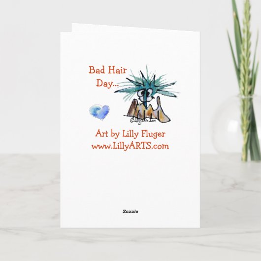 De slechte Cartoon van de Herenkapper van de Feestdagen Kaart (Achterkant)