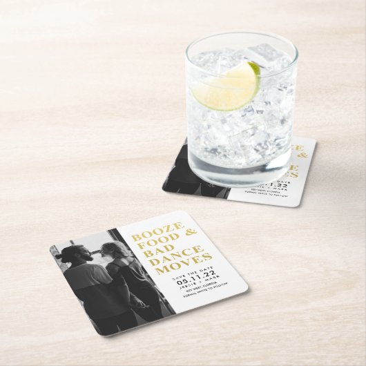 De slechte dansbeweging van het voedsel sparen de  kartonnen onderzetters (Insitu)