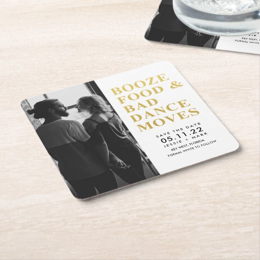 De slechte dansbeweging van het voedsel sparen de  kartonnen onderzetters (Schuin)