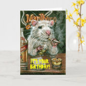 De slechte gewoonten die van de rat drinkd Kaart (Gele Bloem)