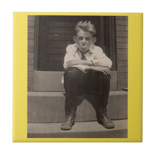 de slechte houding tegeltje (Voorkant)