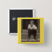 de slechte houding vierkante button 5,1 cm (Voorkant /achterkant)