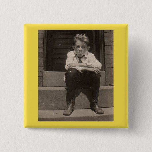 de slechte houding vierkante button 5,1 cm (Voorkant)