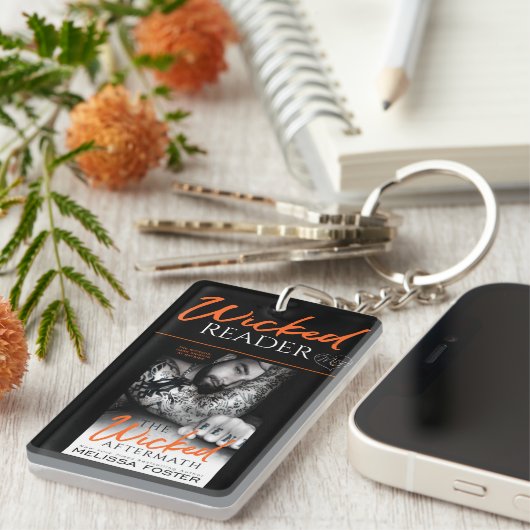 De slechte lezer - de slechte nasleep Keyring Sleutelhanger (Voorkant Rechts)