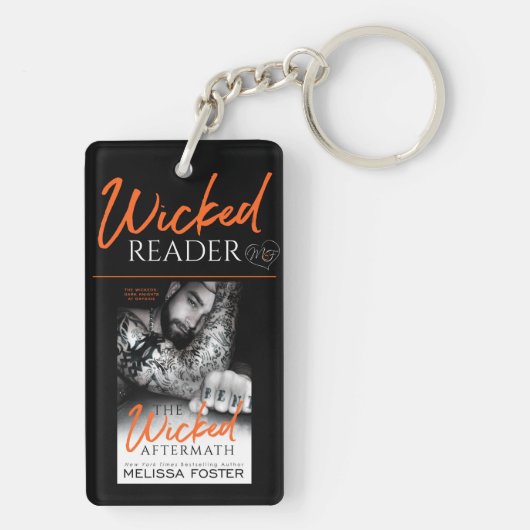 De slechte lezer - de slechte nasleep Keyring Sleutelhanger (achterkant)
